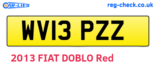 WV13PZZ are the vehicle registration plates.