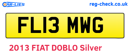 FL13MWG are the vehicle registration plates.