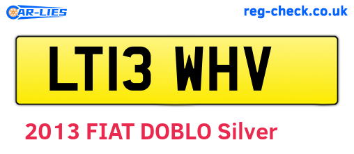 LT13WHV are the vehicle registration plates.