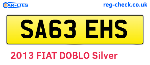 SA63EHS are the vehicle registration plates.