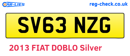 SV63NZG are the vehicle registration plates.