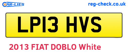 LP13HVS are the vehicle registration plates.