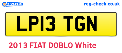 LP13TGN are the vehicle registration plates.