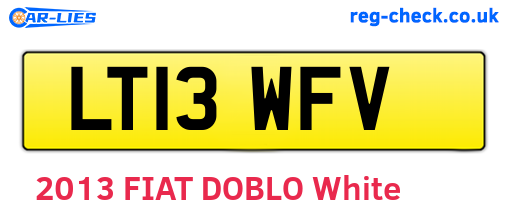 LT13WFV are the vehicle registration plates.