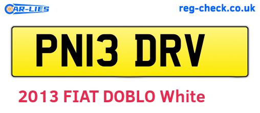 PN13DRV are the vehicle registration plates.