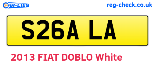 S26ALA are the vehicle registration plates.