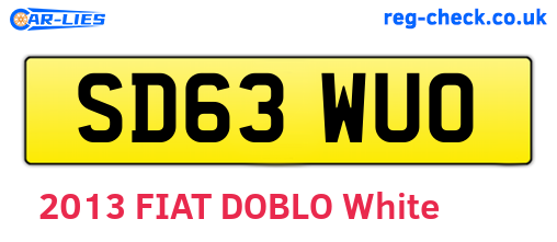 SD63WUO are the vehicle registration plates.