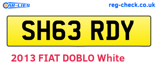 SH63RDY are the vehicle registration plates.