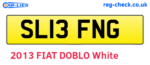 SL13FNG are the vehicle registration plates.
