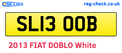 SL13OOB are the vehicle registration plates.