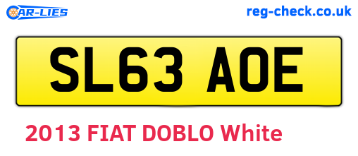 SL63AOE are the vehicle registration plates.