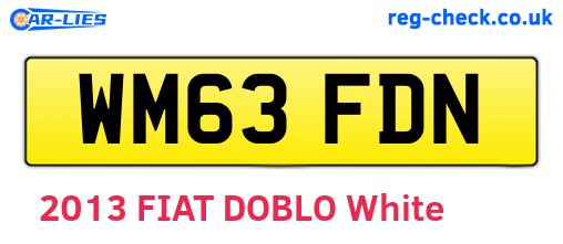 WM63FDN are the vehicle registration plates.
