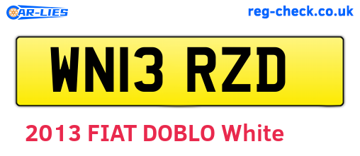 WN13RZD are the vehicle registration plates.