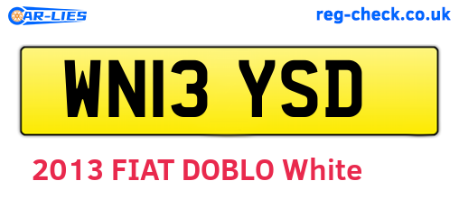 WN13YSD are the vehicle registration plates.