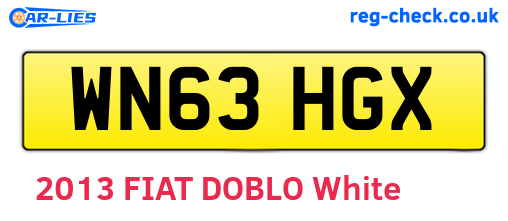 WN63HGX are the vehicle registration plates.