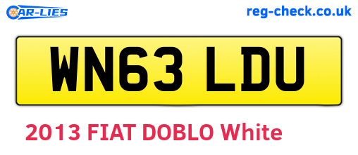 WN63LDU are the vehicle registration plates.
