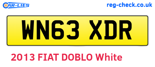 WN63XDR are the vehicle registration plates.