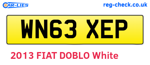 WN63XEP are the vehicle registration plates.