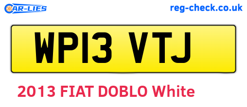 WP13VTJ are the vehicle registration plates.