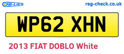WP62XHN are the vehicle registration plates.