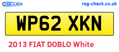 WP62XKN are the vehicle registration plates.