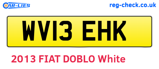 WV13EHK are the vehicle registration plates.
