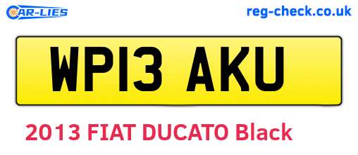 WP13AKU are the vehicle registration plates.