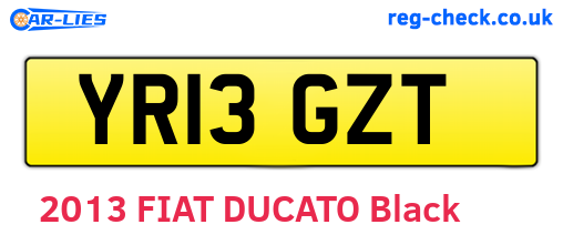 YR13GZT are the vehicle registration plates.