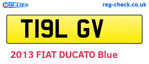 T19LGV are the vehicle registration plates.