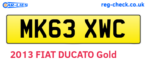 MK63XWC are the vehicle registration plates.