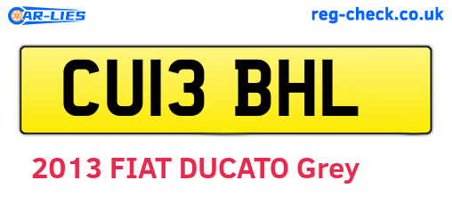 CU13BHL are the vehicle registration plates.