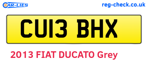 CU13BHX are the vehicle registration plates.