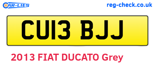 CU13BJJ are the vehicle registration plates.