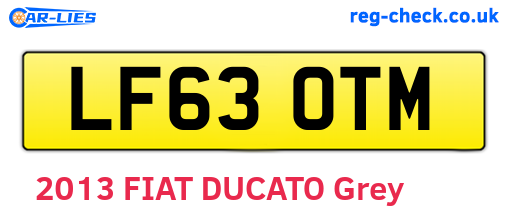 LF63OTM are the vehicle registration plates.