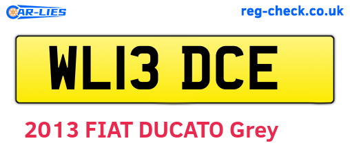 WL13DCE are the vehicle registration plates.