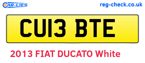 CU13BTE are the vehicle registration plates.