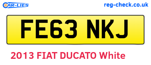 FE63NKJ are the vehicle registration plates.