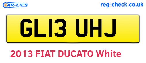 GL13UHJ are the vehicle registration plates.