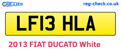 LF13HLA are the vehicle registration plates.