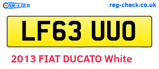 LF63UUO are the vehicle registration plates.