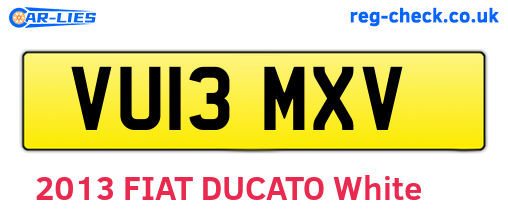 VU13MXV are the vehicle registration plates.