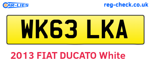 WK63LKA are the vehicle registration plates.