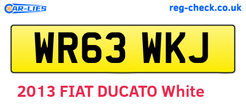 WR63WKJ are the vehicle registration plates.