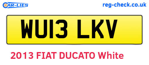 WU13LKV are the vehicle registration plates.