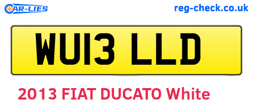 WU13LLD are the vehicle registration plates.
