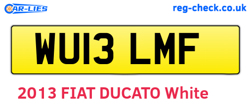 WU13LMF are the vehicle registration plates.
