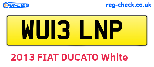 WU13LNP are the vehicle registration plates.