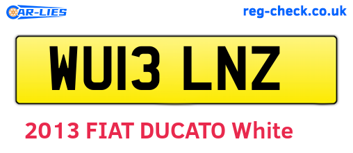 WU13LNZ are the vehicle registration plates.