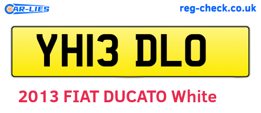YH13DLO are the vehicle registration plates.
