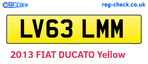 LV63LMM are the vehicle registration plates.